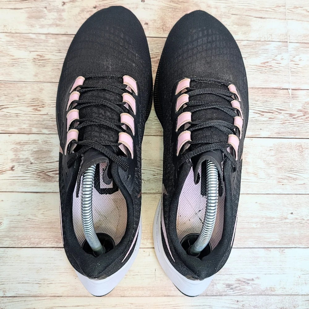 Nike Pegasus Zoom Black Pink White Trainers Sneakers Size 10
